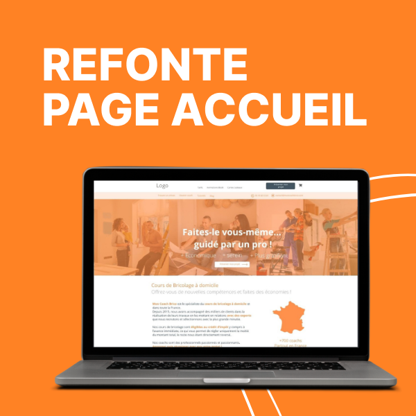 Refonte page accueil site internet prés de montpellier